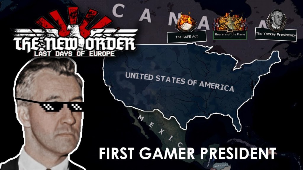 Picture of: America’s First Gamer President  HOI: The New Order USA Yockey