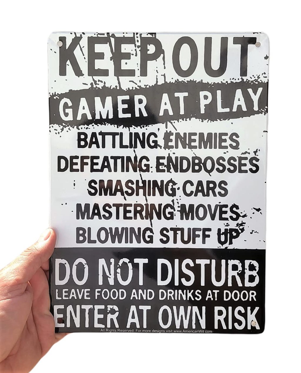 Picture of: Funny Gamer Decor, &#;Keep Out Gamers Only&#; ” x ” Tin Signs, Gaming Do Not  Disturb Signs, Funny Video Game Signs for Boys Room, Gamer Room Sign, Keep