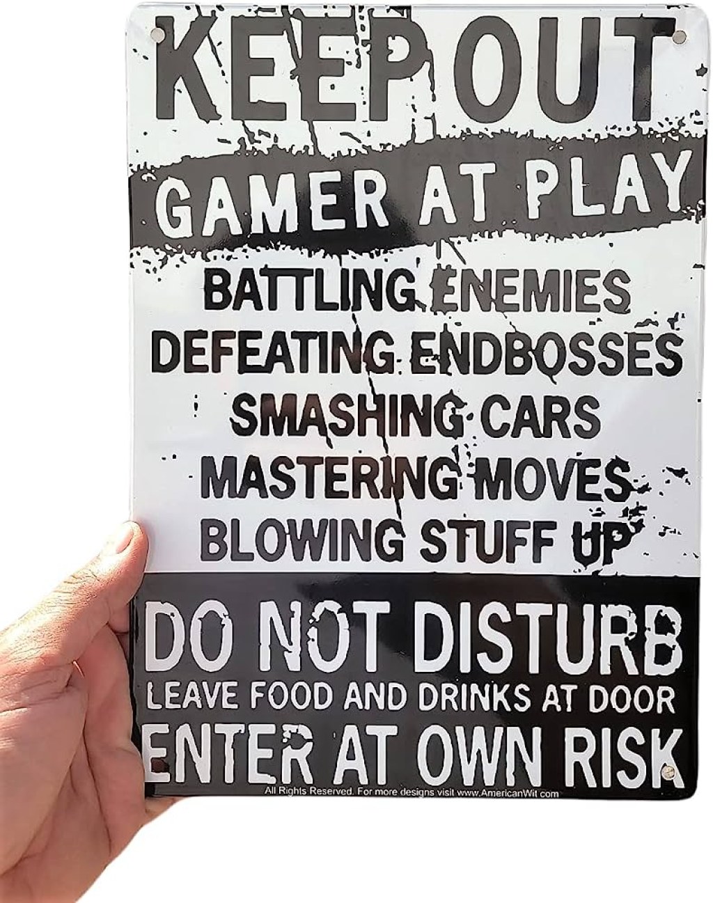 Picture of: Funny Gamer Decor, &#;Keep Out Gamers Only&#; ” x ” Tin Signs, Gaming Do Not  Disturb Signs, Funny Video Game Signs for Boys Room, Gamer Room Sign, Keep