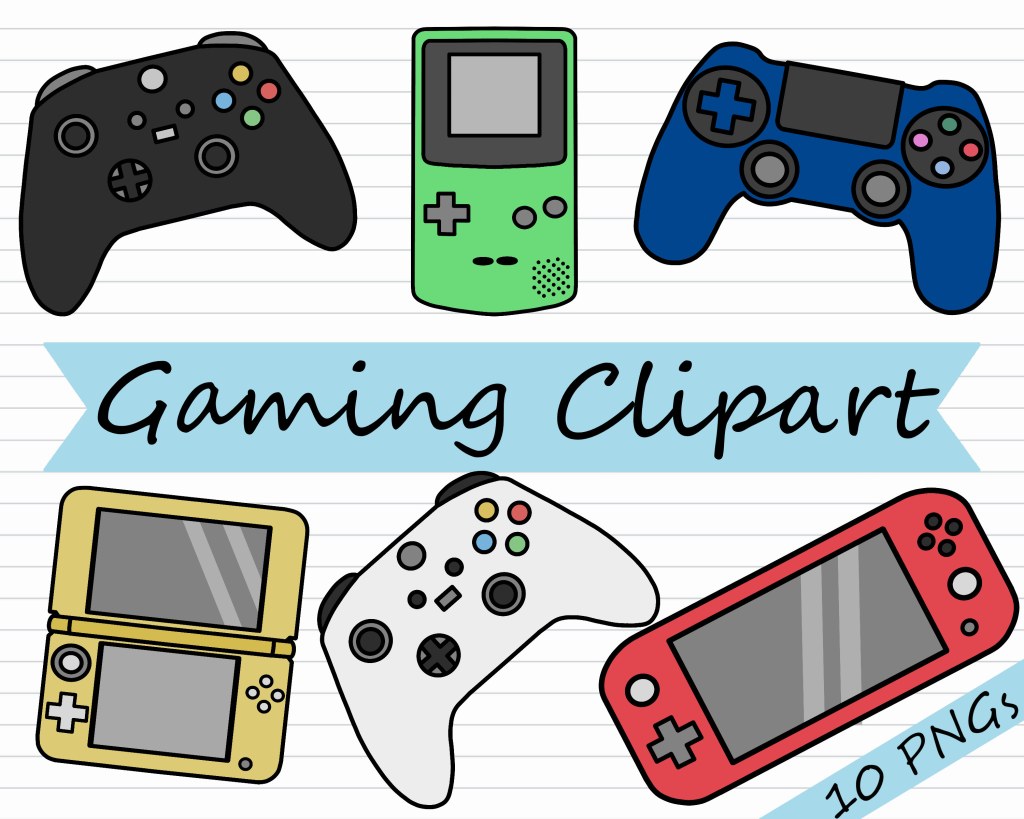 Picture of: Gaming Clipart Bundle Gamer ClipArt Videospiel PNG – Etsy