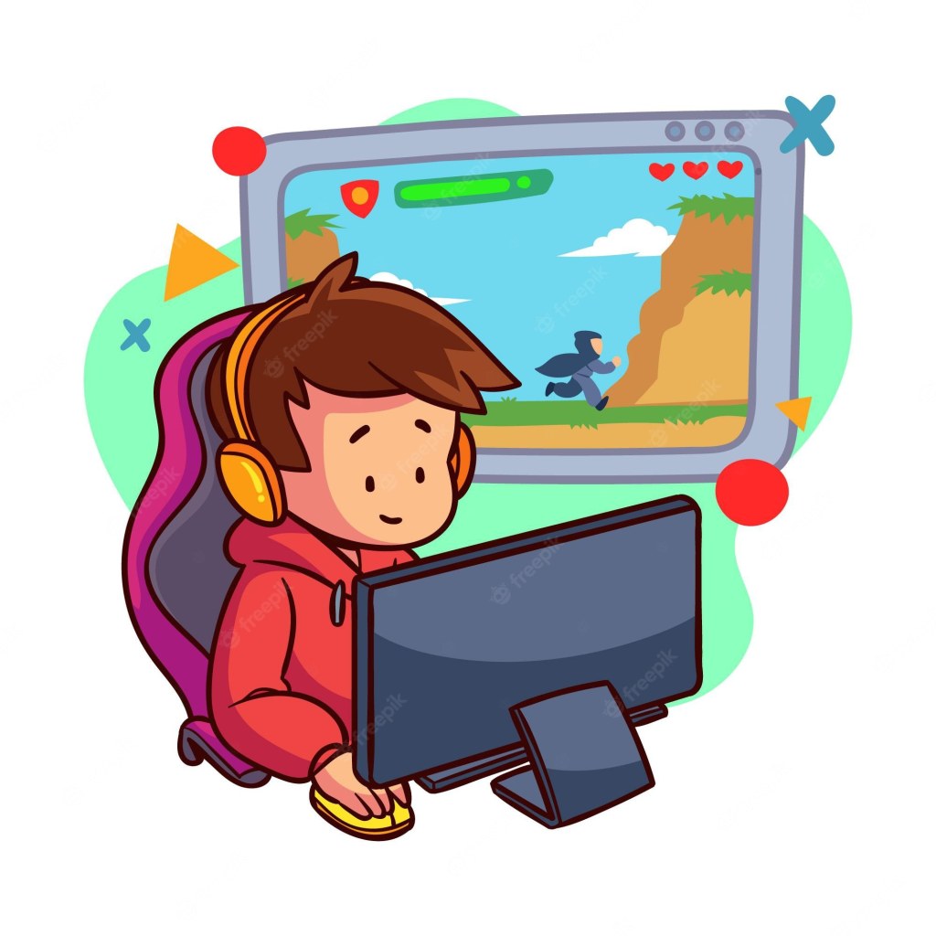 Picture of: Gaming kids-Vektoren und -Illustrationen zum kostenlosen Download
