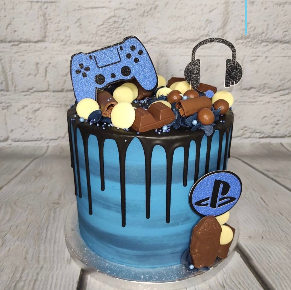 Picture of: Gaming PS Themed Cake Topper Set Controller Headset Logo – Etsy